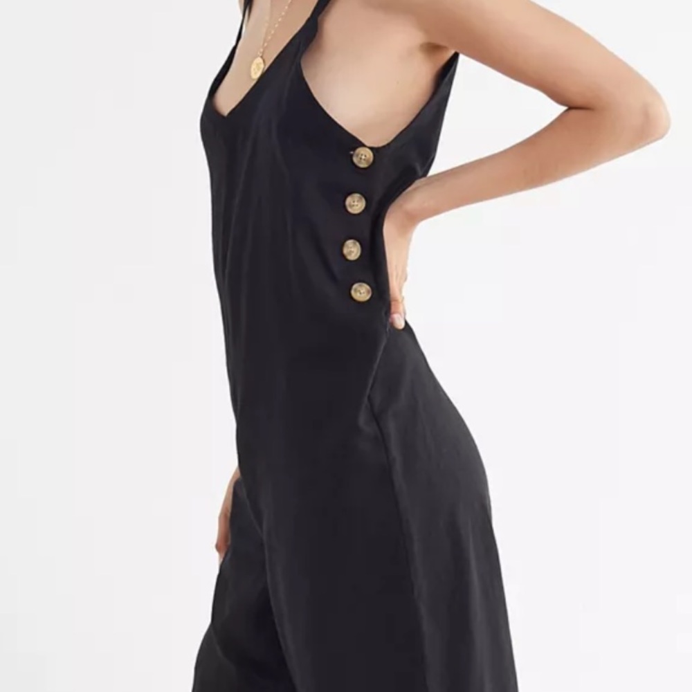 Black linen jumpsuit